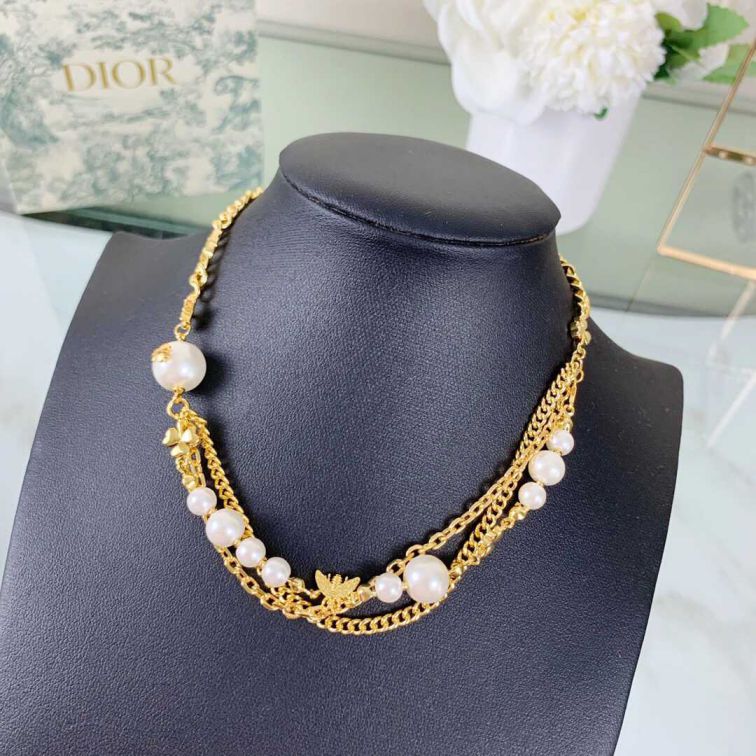 16 CD GOLD PEARL CHAIN NECKLACE