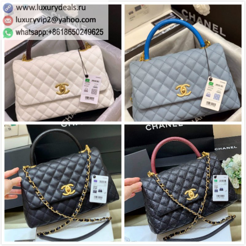 Chanel Supreme Edition Pure Coco Handle Lizard Leather Handbag A92993