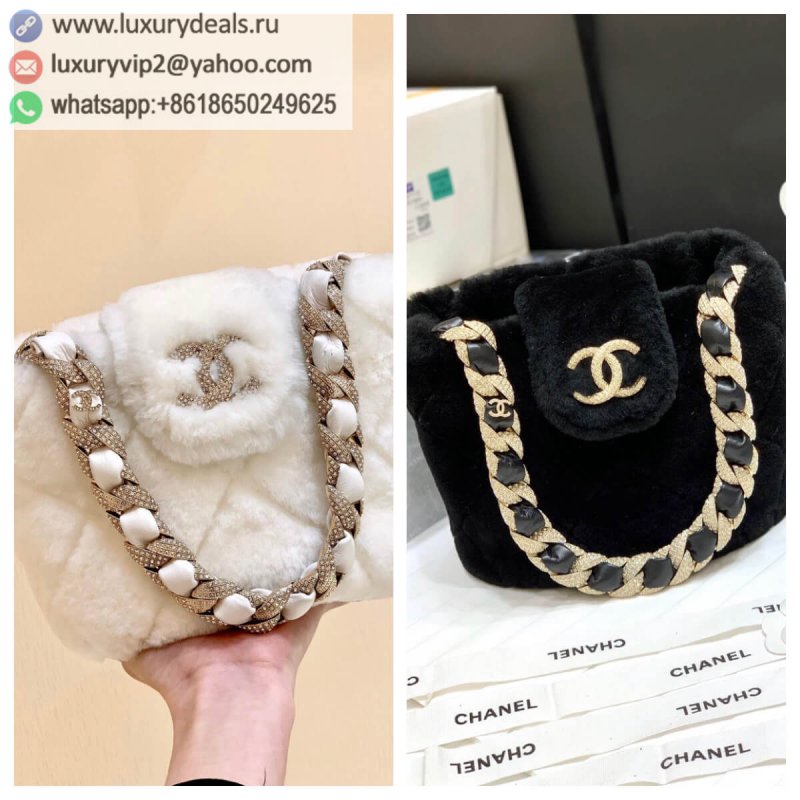 Chanel CC rhinestone double-sided shearing lambskin bucket bag AS2257 B04623 94305