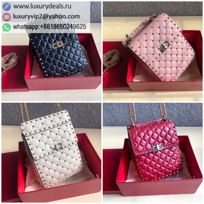 Valentino counter top sheepskin mini nail decoration handbag shoulder messenger bag 0124