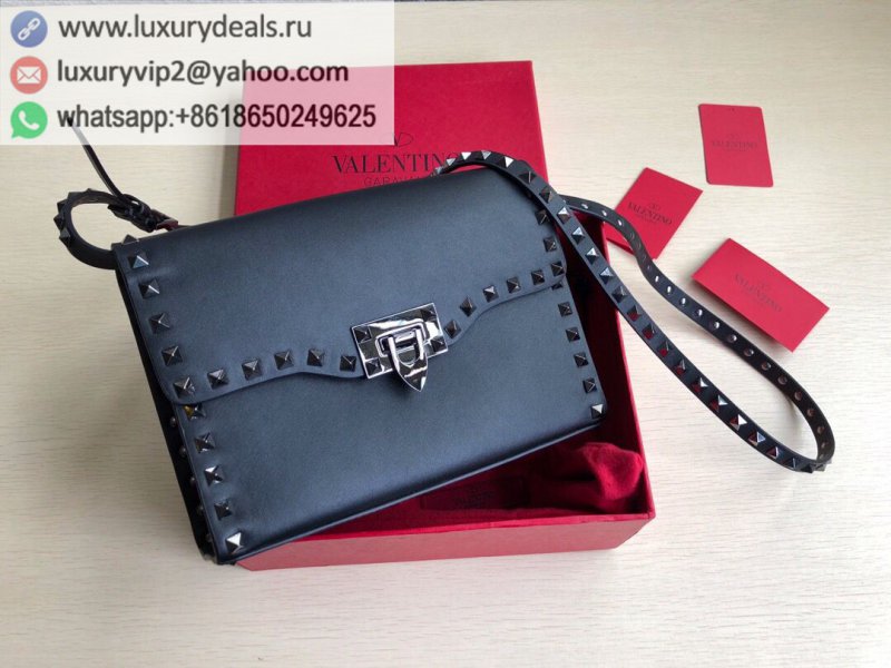 Valentino plain leather messenger bag 0181