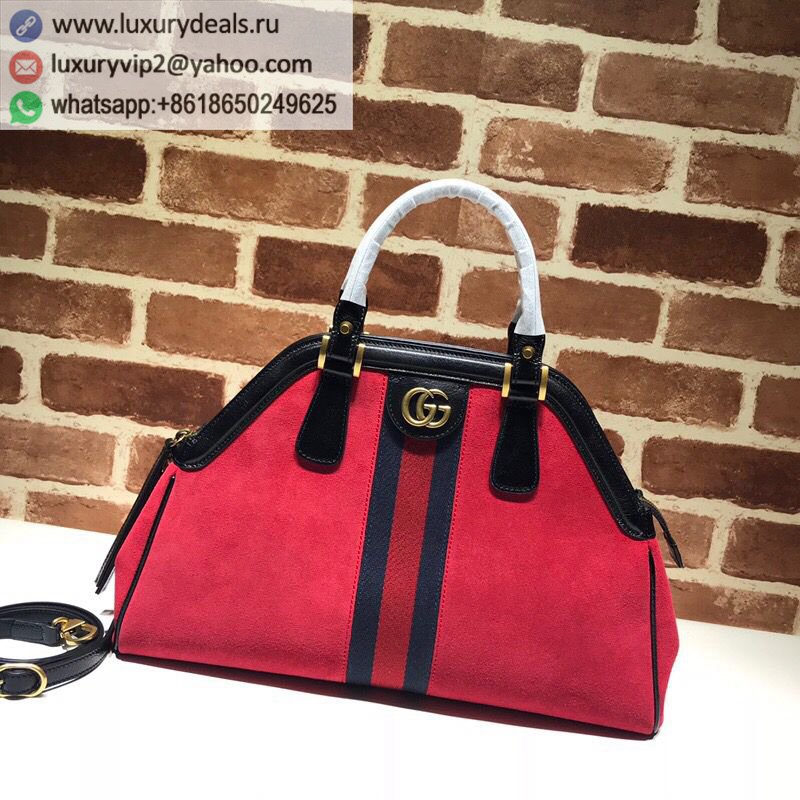 Gucci red nubuck leather handbag 516459