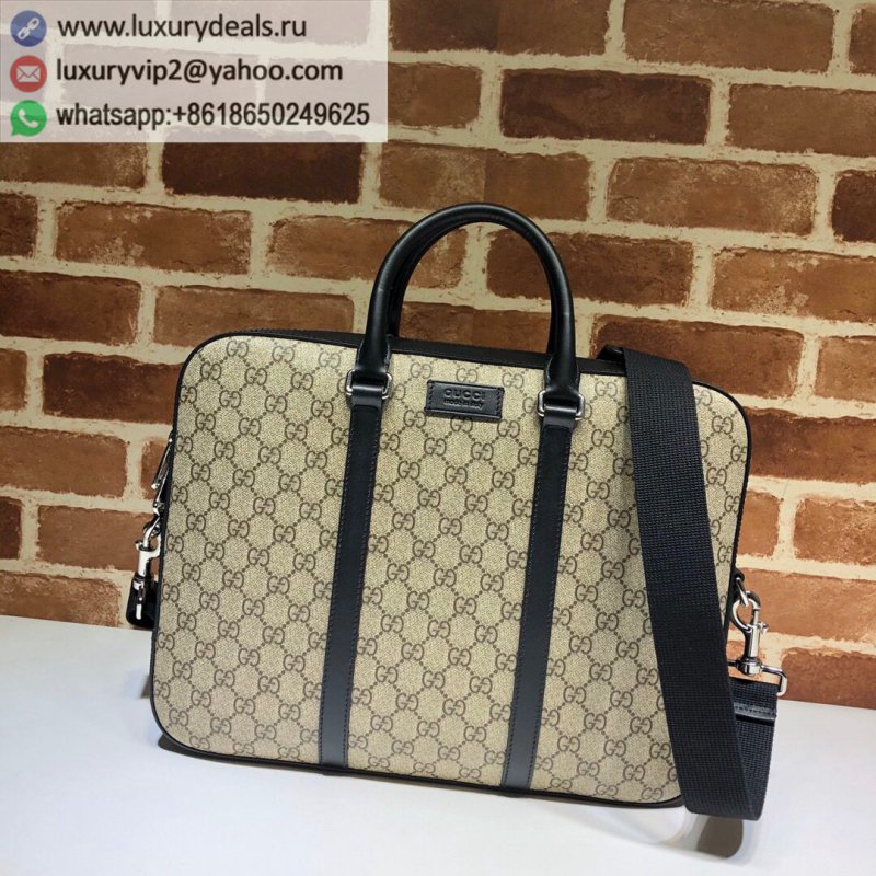 Gucci GG canvas leather briefcase 450944