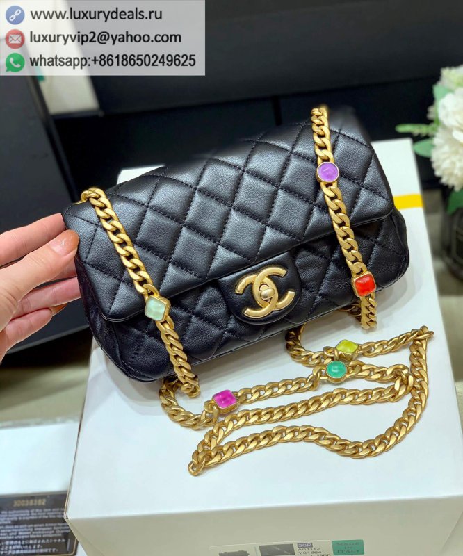 Chanel Classic flap bag CF gem bag AS2380 black