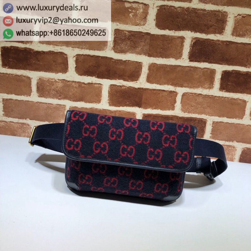 GUCCI GG printed wool with leather Fanny Pack 598181