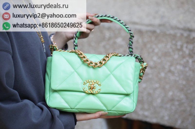 Chanel 19 Flap Bag AS1160 Small 26C Avocado Green