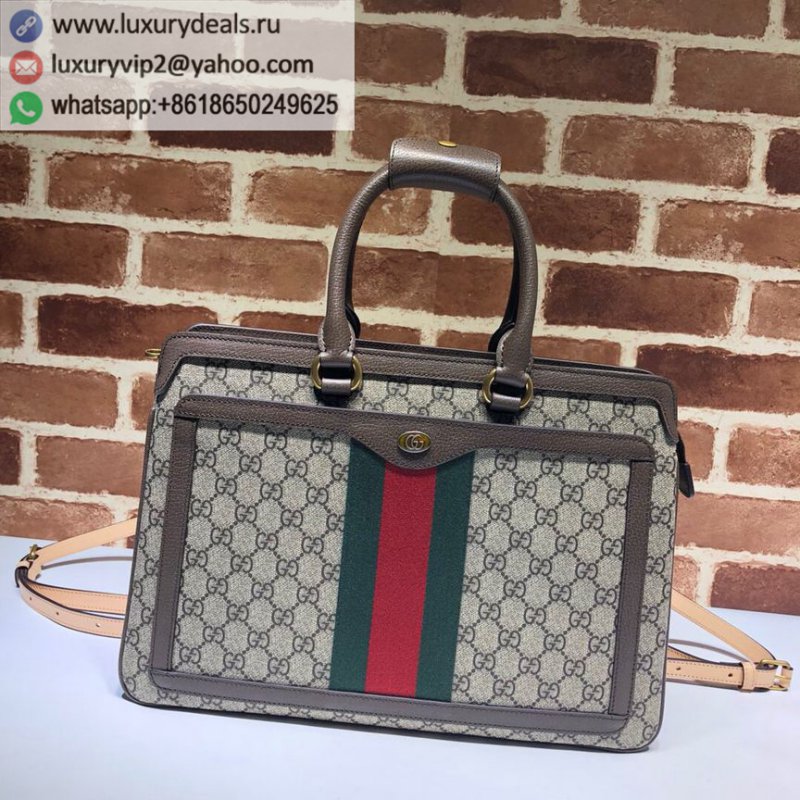 Gucci GG canvas leather piping portable backpack 539957