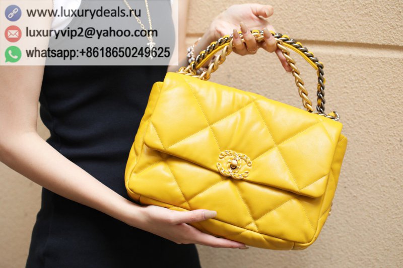Chanel 19 Flap Bag AS1160 AS1161 Yellow