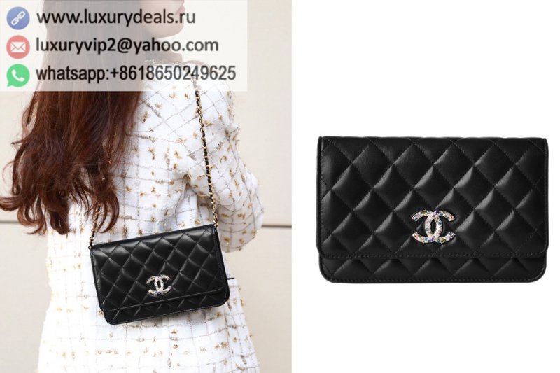 Chanel 2021 latest gem buckle woc one-shoulder messenger bag