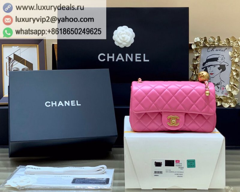 Chanel Flap Bag Metal Ball Bag Gold Ball CF Large Mini AS1787 Pink