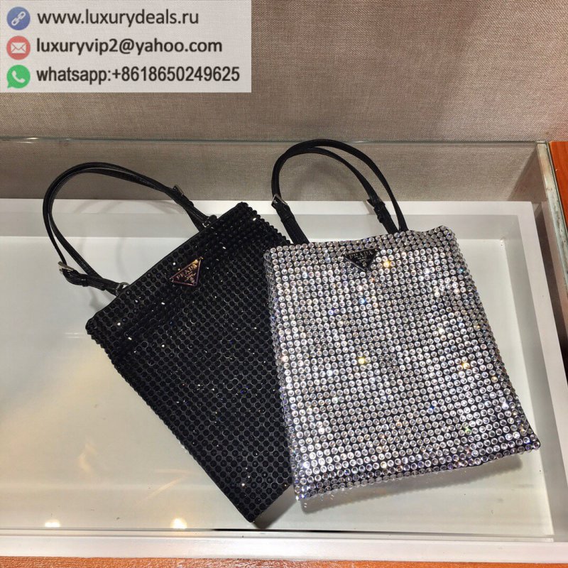 Prada Satin Handbag decorative element nylon handbag 1BA253