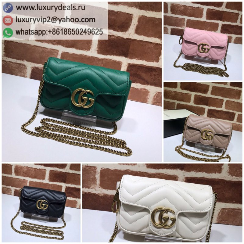 Gucci GG Marmont series quilted leather super mini handbag 476433