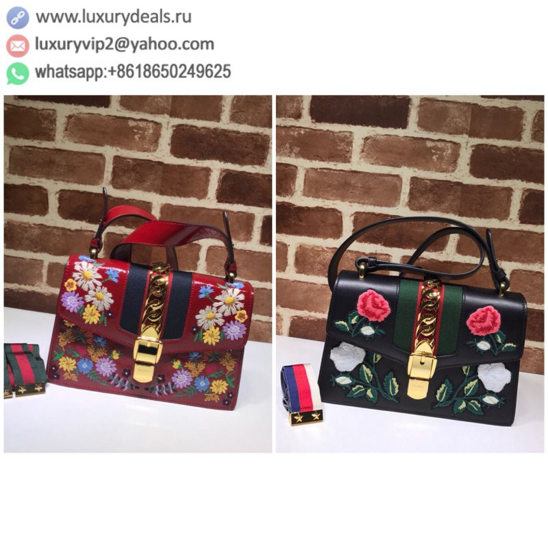 Gucci embroidered one-shoulder messenger bag 421882