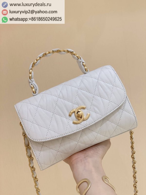 Chanel 2021 spring and summer flap bag AS2477 white