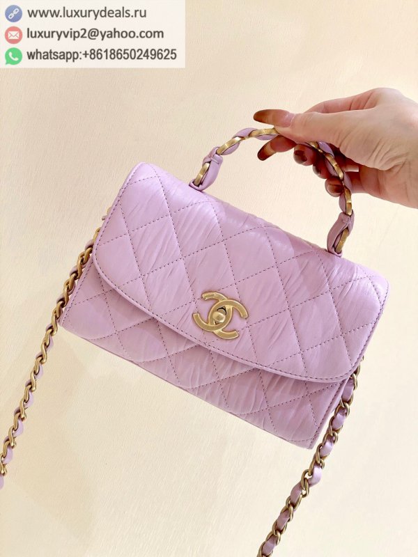 Chanel 2021 spring and summer flap bag AS2477 pink