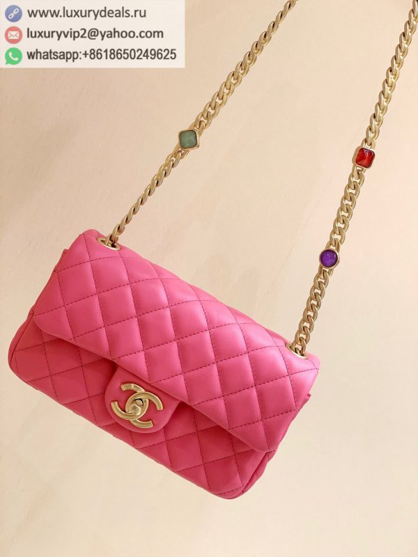 Chanel CF20 Classic flap bag CF gem bag AS1787 peach pink