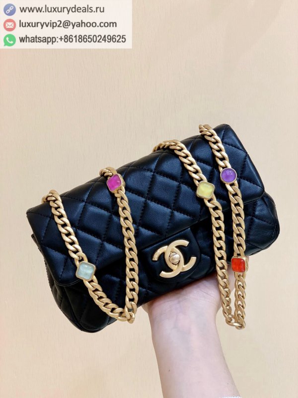 Chanel CF20 Classic flap bag CF gem bag AS1787 black