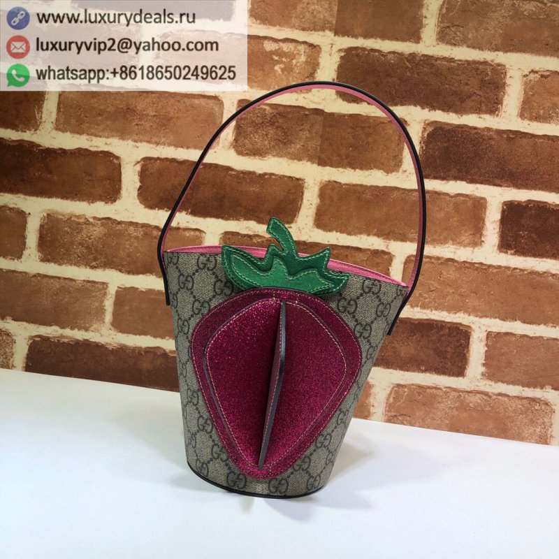 Gucci Strawberry Decoration Tote Bag 630591