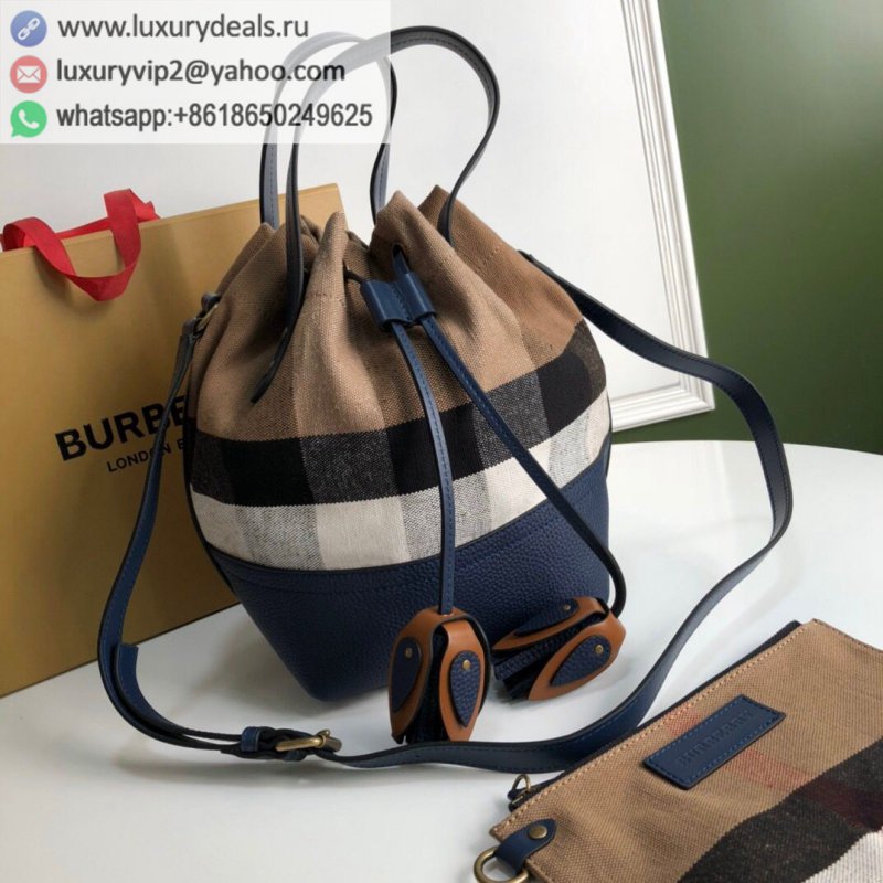 Burberry Canvas Check Bucket Bag 3211