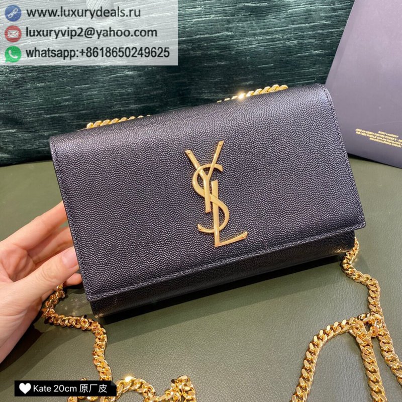 Saint Laurent YSL Kate 20cm Chain Bag 469390 black gold buckle