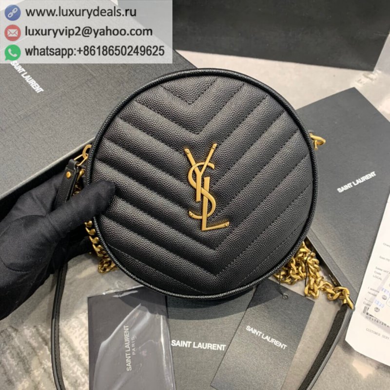 Saint Laurent YSL Vinyle bag 610436 black gold buckle