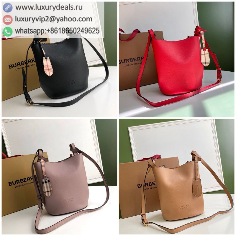 Burberry palm-print leather cross-body bucket bag