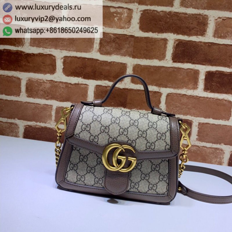 Gucci GG canvas brown leather single shoulder messenger bag 547260