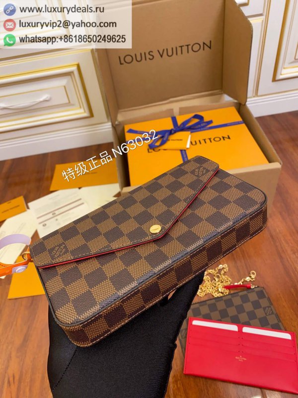 Louis Vuitton Felicie Checkerboard Three-in-One Chain Bag N63032