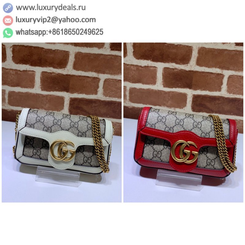 Gucci GG canvas leather chain shoulder messenger bag 476433