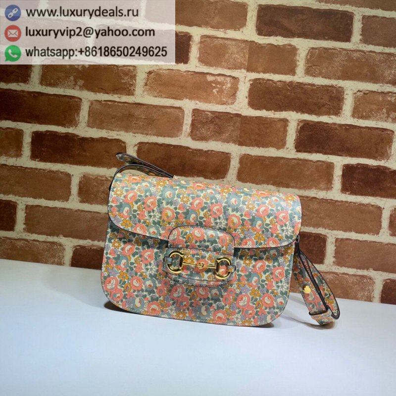Gucci Floral Print Shoulder Crossbody Bag 602204
