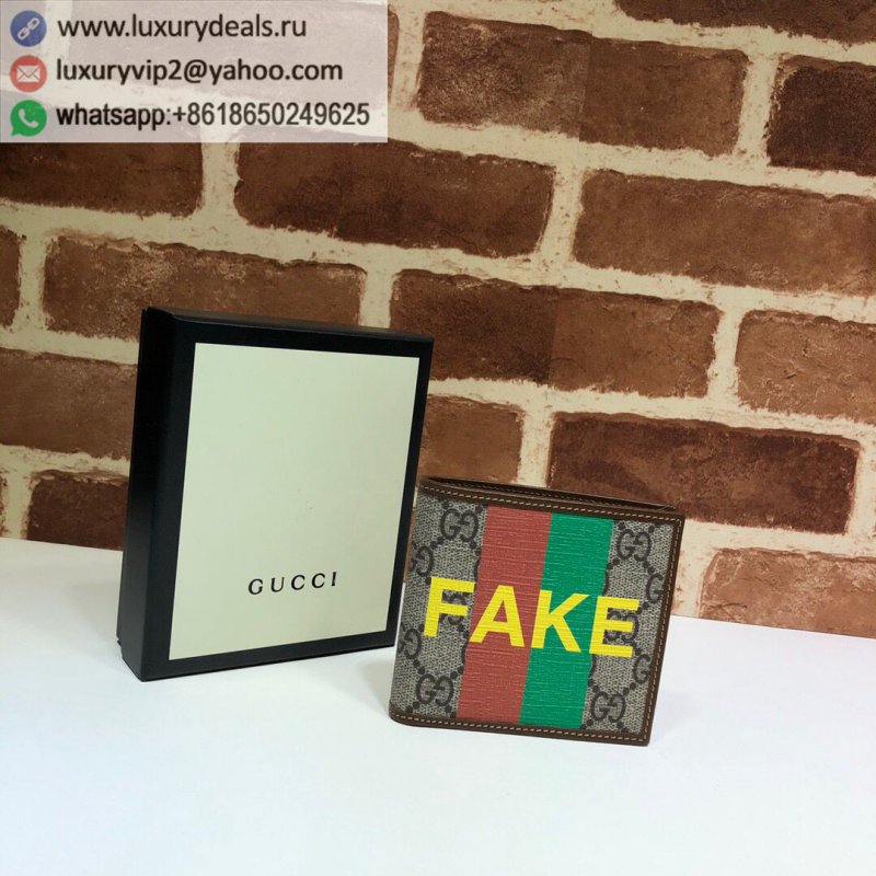 GUCCI "Fake Not" printed wallet 636166