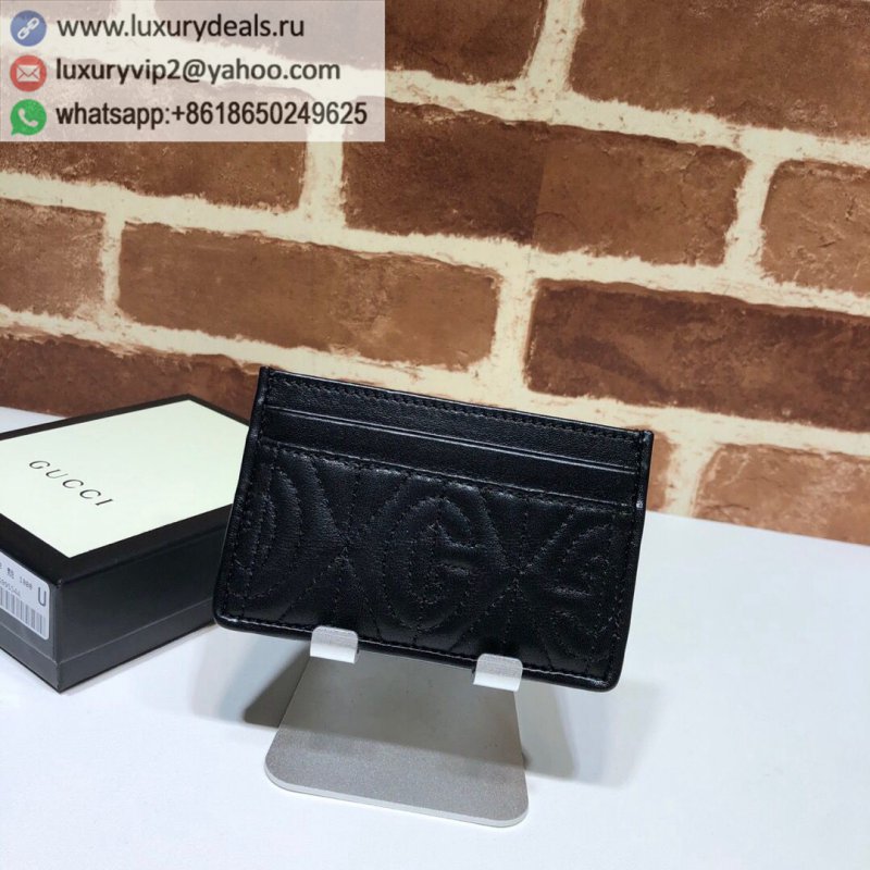 Gucci black leather card holder 597628