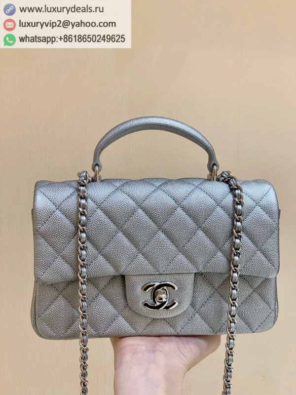 Chanel classic CF mini with wrist version AS2431 silver