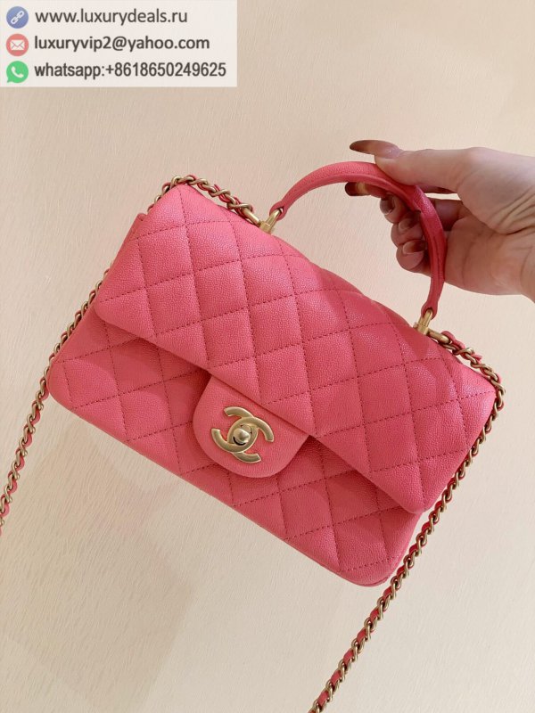 Chanel classic CF mini with wrist version AS2431 pink