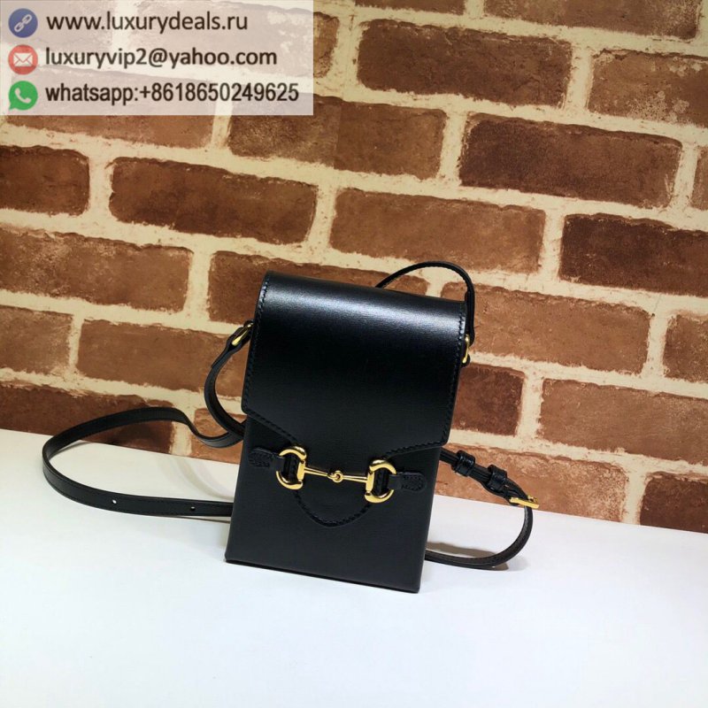 Gucci Brown Leather Mobile Phone Bag Shoulder Messenger Bag 625615