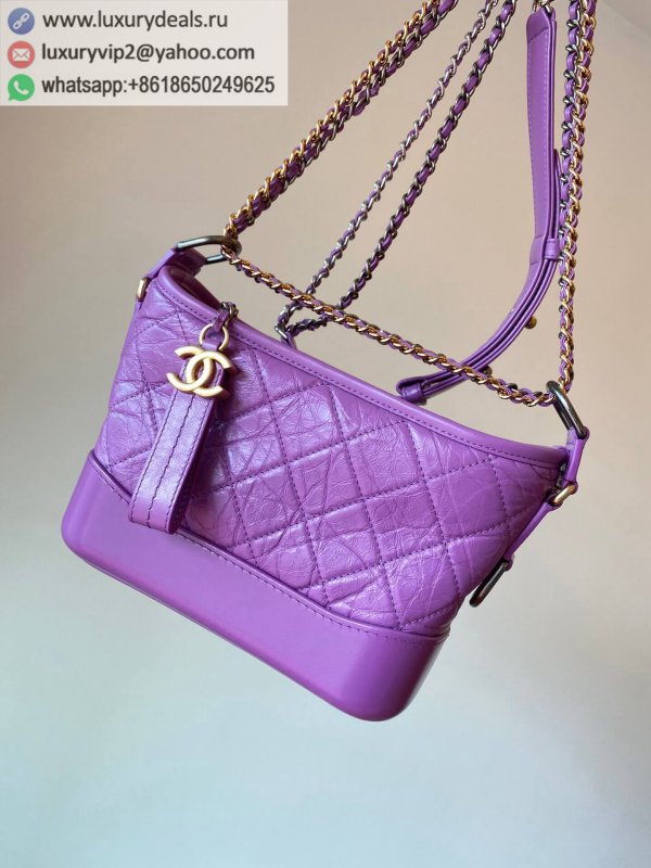 Chanel Gabrielle hobo bag Small hobo bag A91810 taro purple