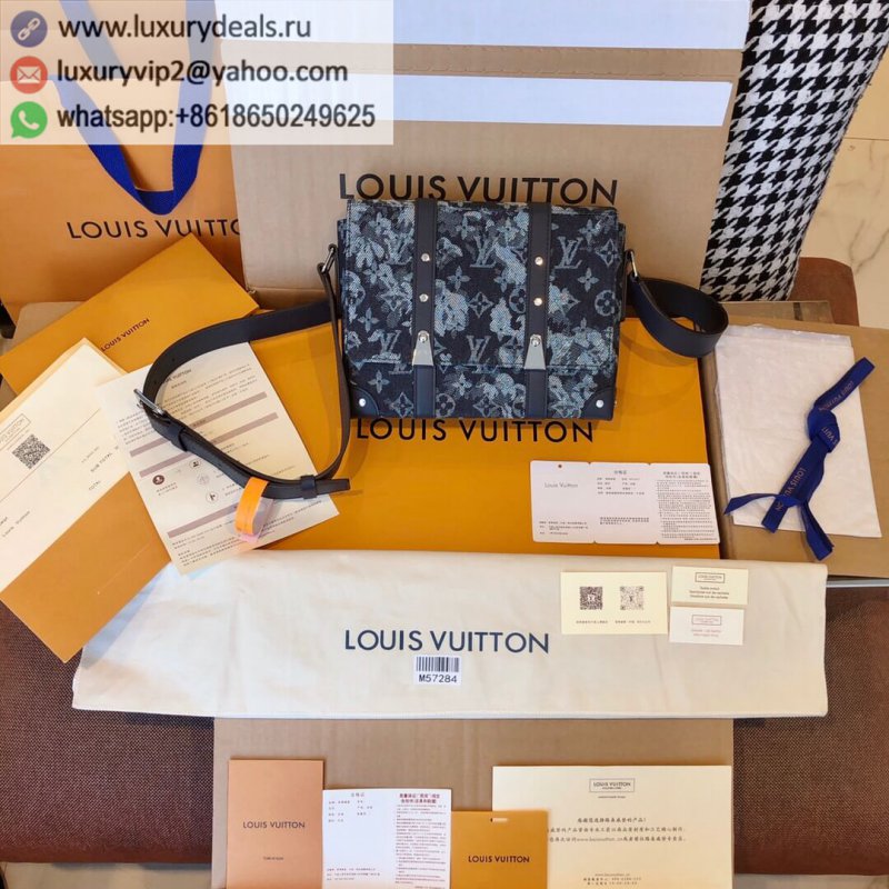 Louis Vuitton Trunk Messenger Denim Messenger Bag M57282