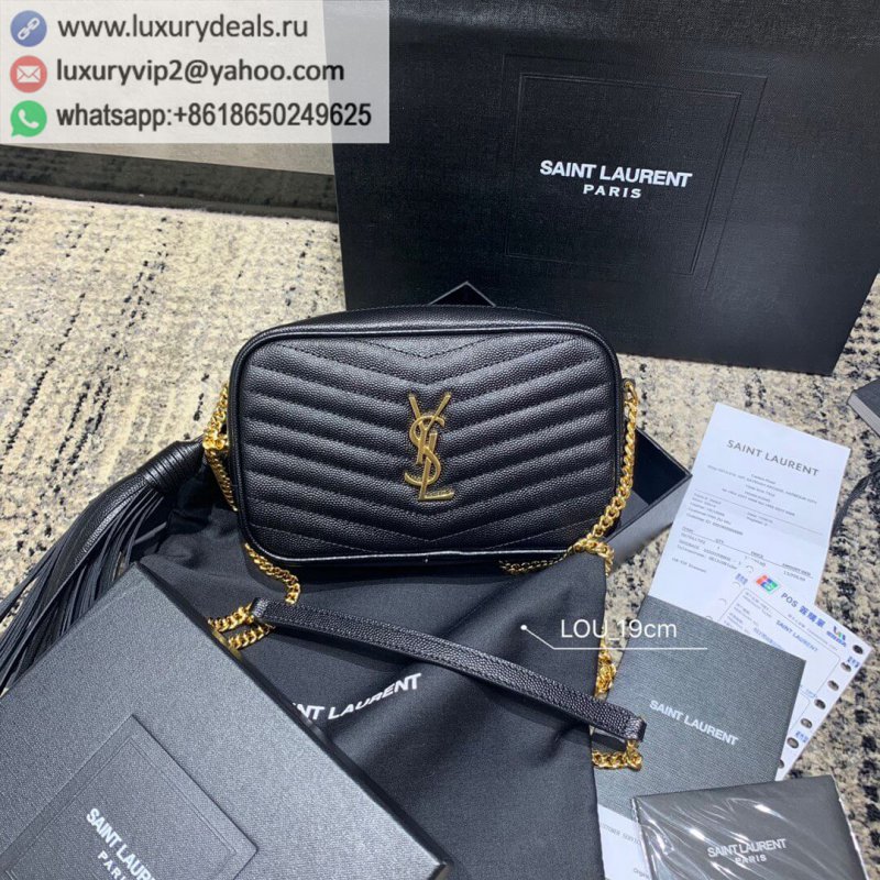 Saint Laurent YSL Lou mini jacquard grain embossed leather bag 585040