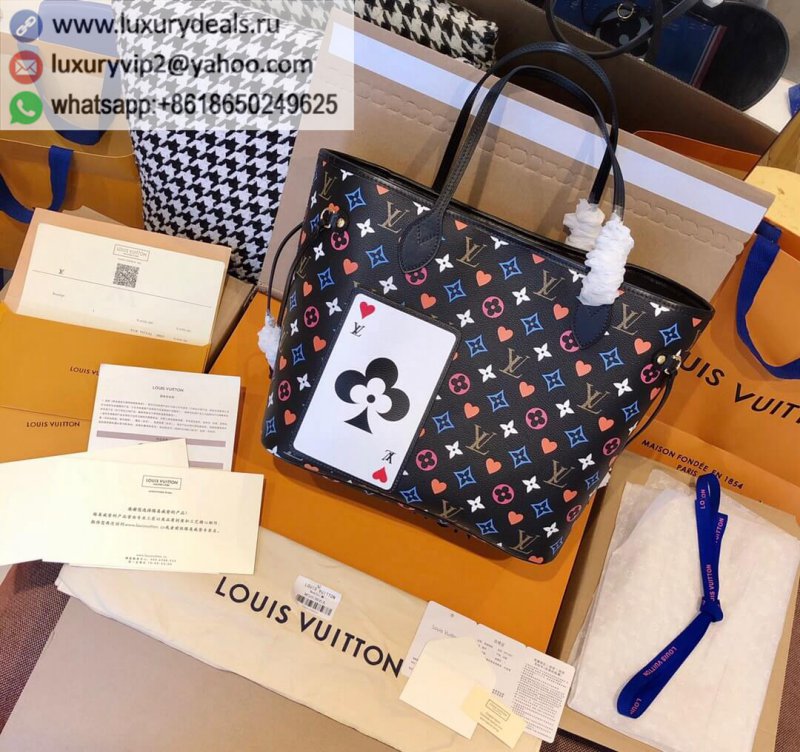 Louis Vuitton Game On Neverfull MM Playing Card Shopping Bag M57483