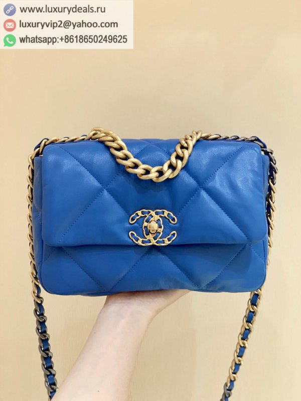 Chanel 19 Flap Bag AS1160 Small 26CM blue
