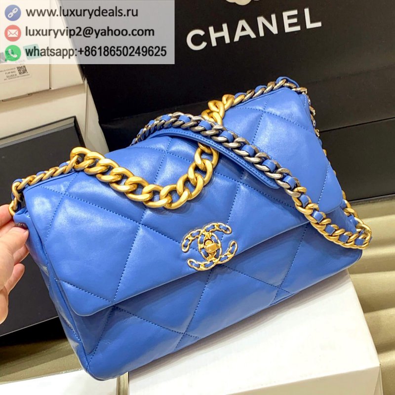 Chanel 19 Flap Bag AS1161 Medium 30CM Blue
