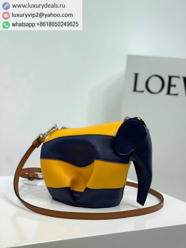 LOEWE elephant stripes Mlnl bag classic messenger small elephant bag 0192 yellow and blue