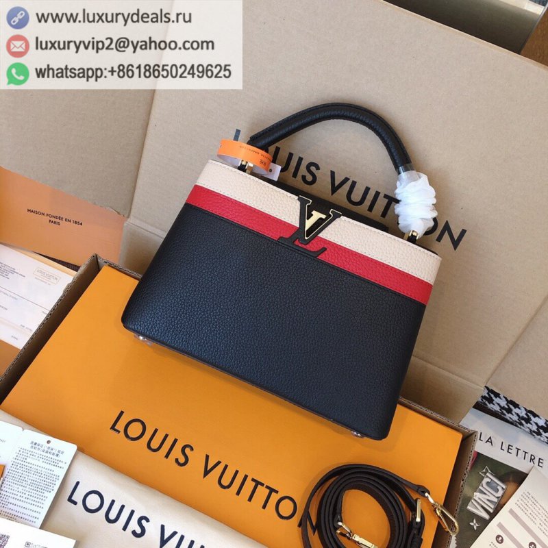Louis Vuitton Capucines BB Black Tricolor Small Tote Bag
