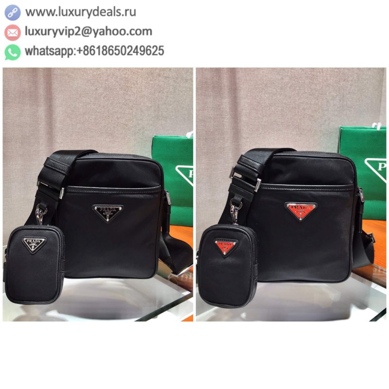 Prada Nylon and Saffiano Leather Bag with Strap 3 in 1 2VH112