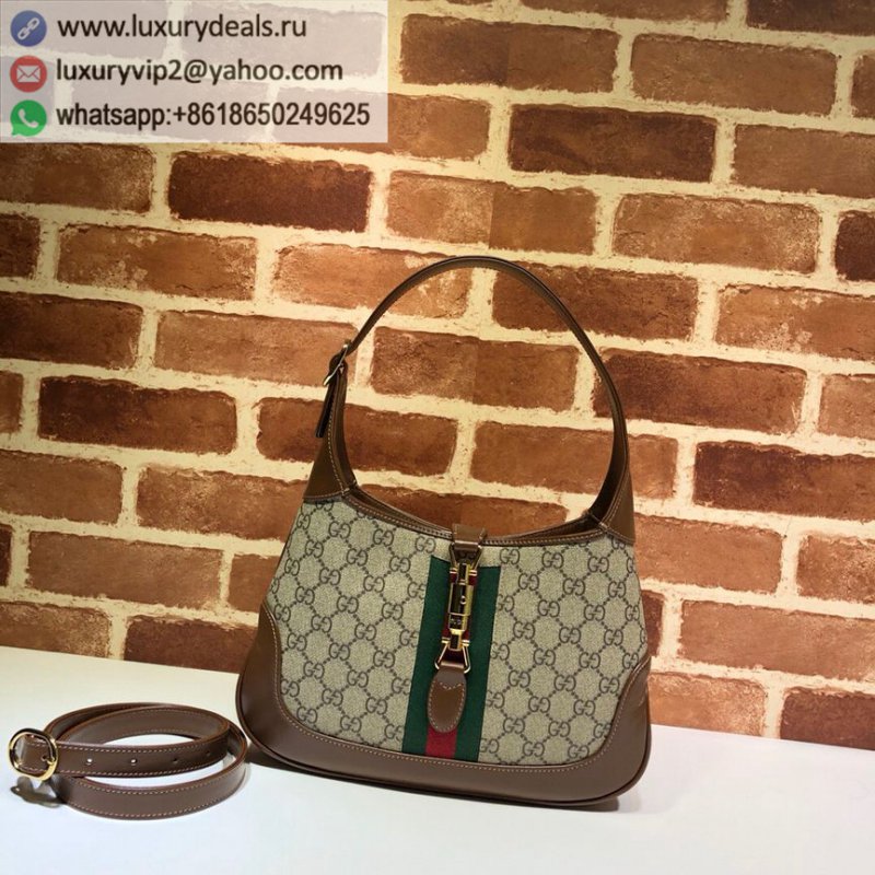 Gucci Canvas and Leather Shoulder Crossbody Bag Underarm Bag 636706