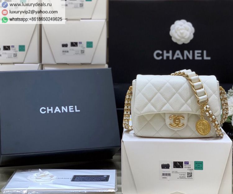Chanel 2021FW AS2528 Women calfskin Shoulder Bags White