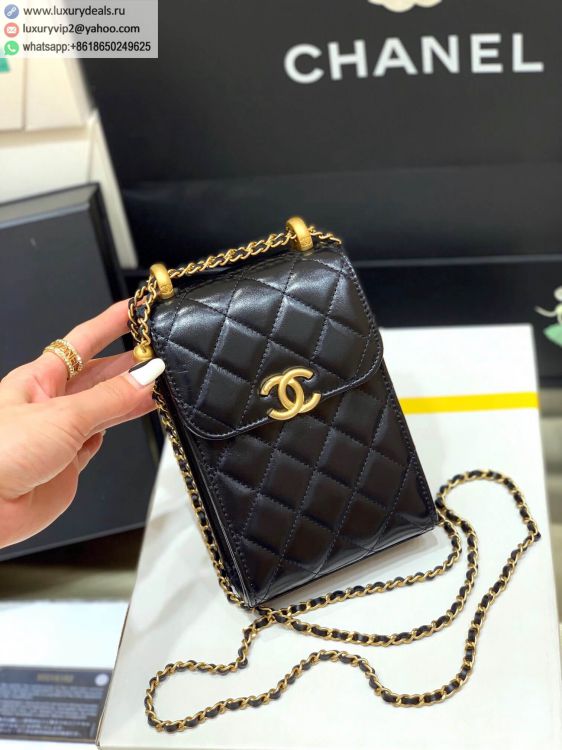 Chanel 2021FW Mobile Packet AP2291 Women Leather Shoulder Bags Black