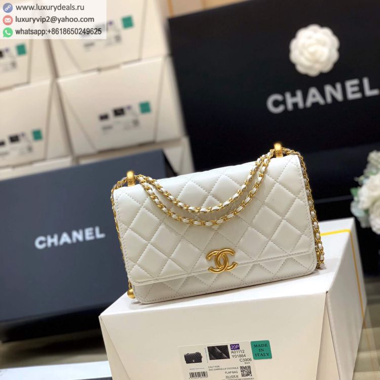 Chanel 2021FW AP2289 Women Leather Shoulder Bags White