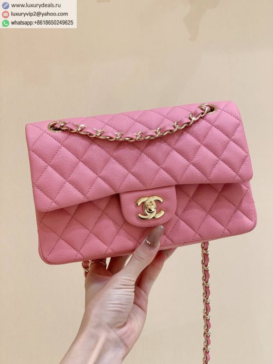 Chanel CF23 Classic flap bag A01113 Leather Shoulder Bags Pink