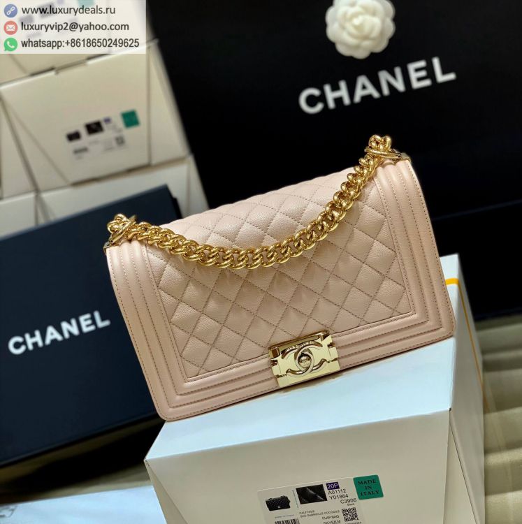 Chanel Leboy 25 A67086 Women Leather Shoulder Bags Pink